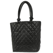 Chanel 2003-2004 Black Calfskin Cambon Ligne Tote Handbag