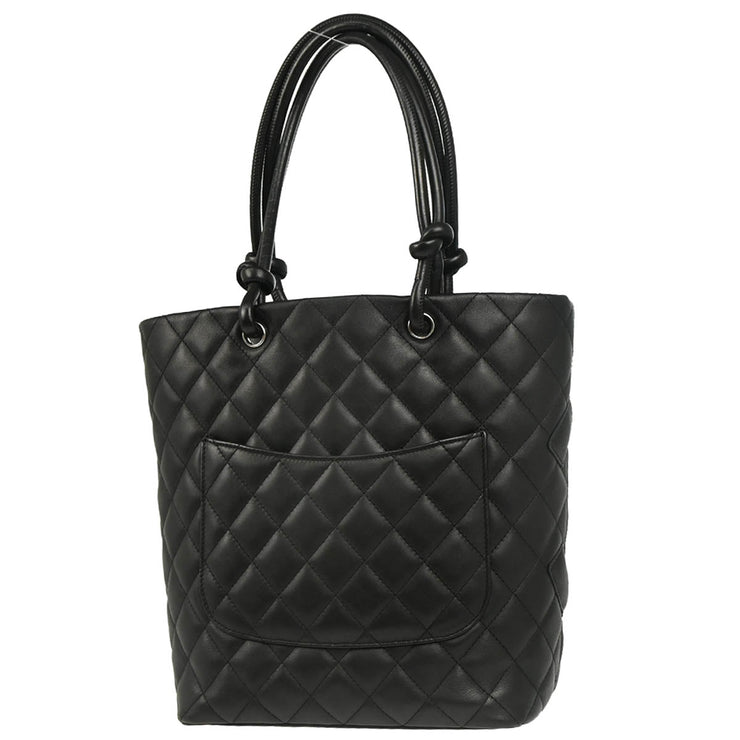 Chanel 2003-2004 Black Calfskin Cambon Ligne Tote Handbag