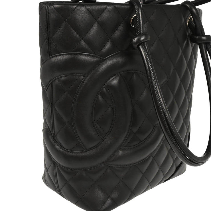 Chanel 2003-2004 Black Calfskin Cambon Ligne Tote Handbag