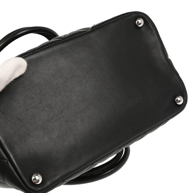 Chanel 2003-2004 Black Calfskin Cambon Ligne Tote Handbag