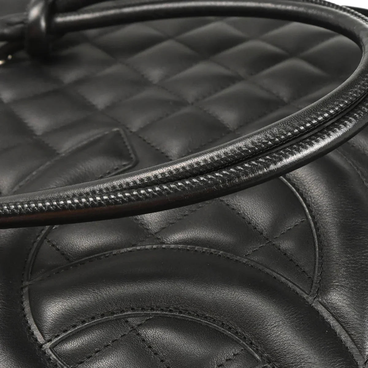 Chanel 2003-2004 Black Calfskin Cambon Ligne Tote Handbag