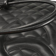 Chanel 2003-2004 Black Calfskin Cambon Ligne Tote Handbag