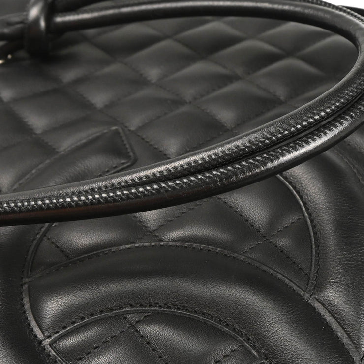Chanel 2003-2004 Black Calfskin Cambon Ligne Tote Handbag