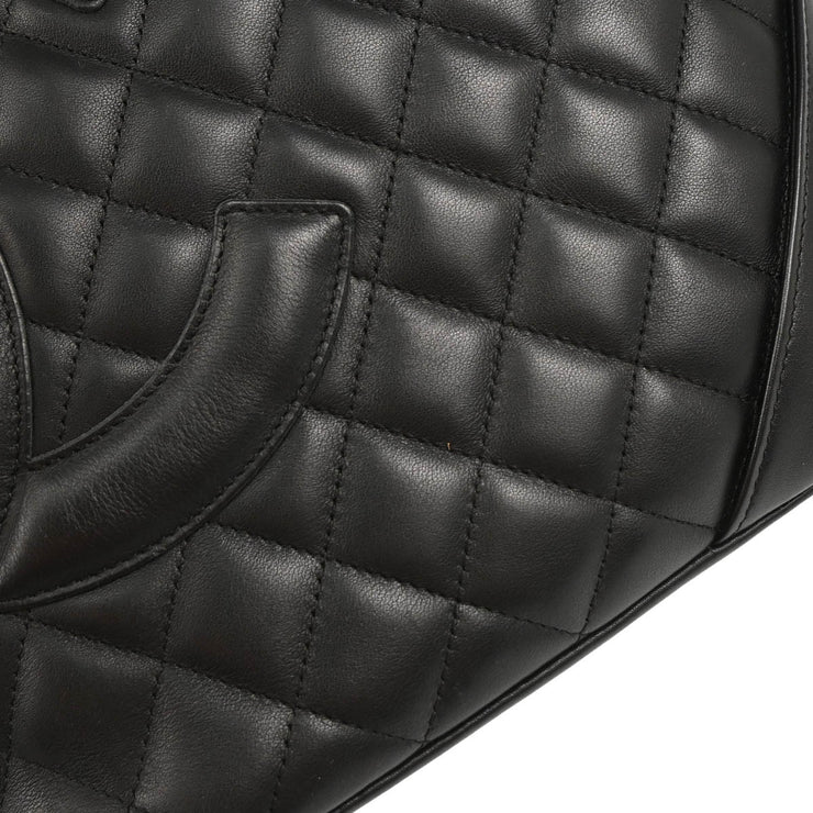 Chanel 2003-2004 Black Calfskin Cambon Ligne Tote Handbag