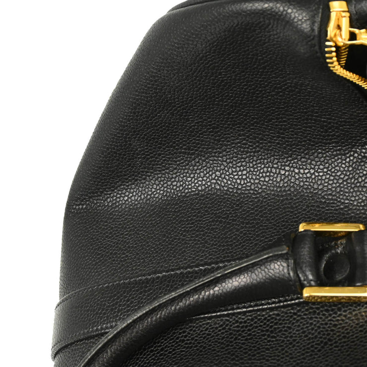 Chanel 1996-1997 Black Caviar 2way Shoulder Handbag