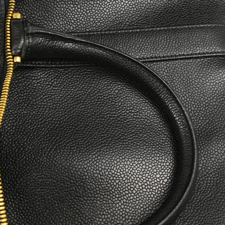 Chanel 1996-1997 Black Caviar 2way Shoulder Handbag