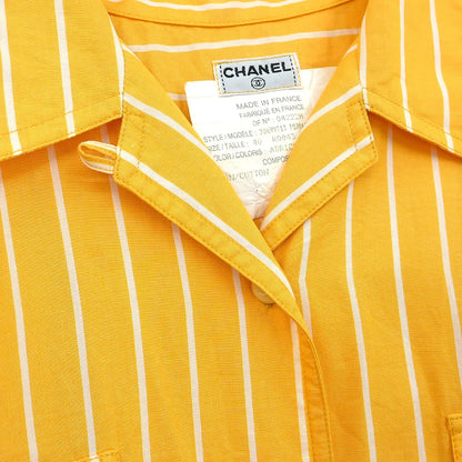 Chanel Blouse Shirt Yellow #40