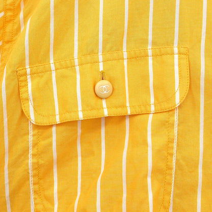 Chanel Blouse Shirt Yellow #40