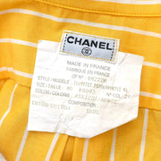 Chanel Blouse Shirt Yellow #40