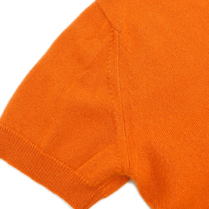 Chanel 1996 Ensemble Cardigan Short Sleeve Top Orange #40