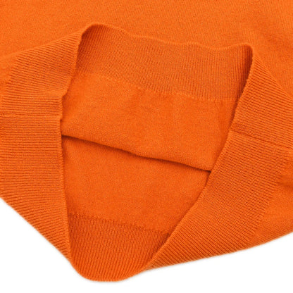 Chanel 1996 Ensemble Cardigan Short Sleeve Top Orange #40