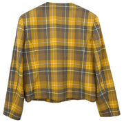Christian Dior Single Breasted Collarless Jacket Yellow #L