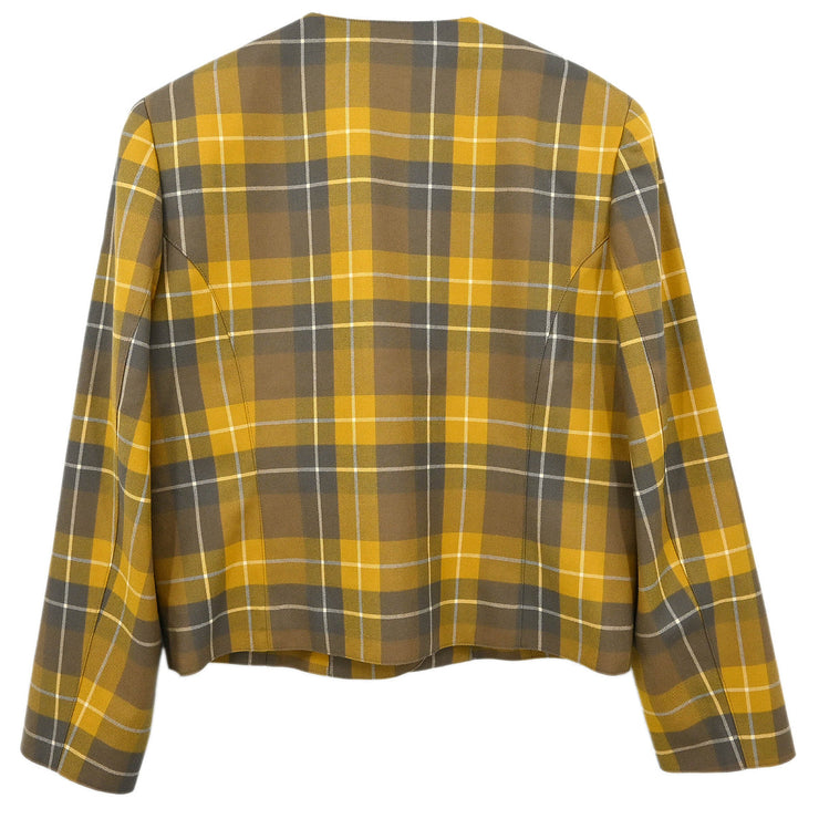 Christian Dior Single Breasted Collarless Jacket Yellow #L