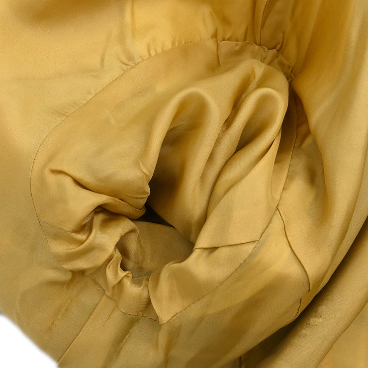 Christian Dior Single Breasted Collarless Jacket Yellow #L