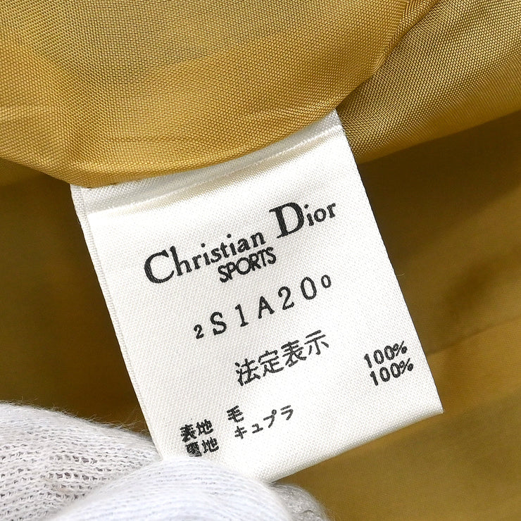 Christian Dior Single Breasted Collarless Jacket Yellow #L