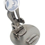 Chanel Button Earrings Clip-On Silver 99A