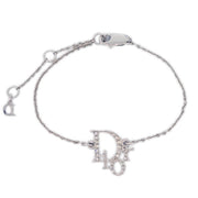 Christian Dior Bracelet Silver Rhinestone