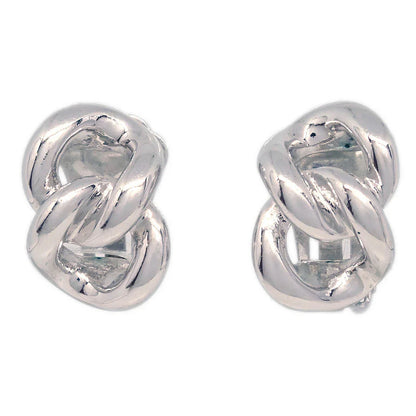 Christian Dior Earrings Clip-On Silver
