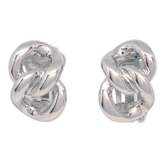 Christian Dior Earrings Clip-On Silver