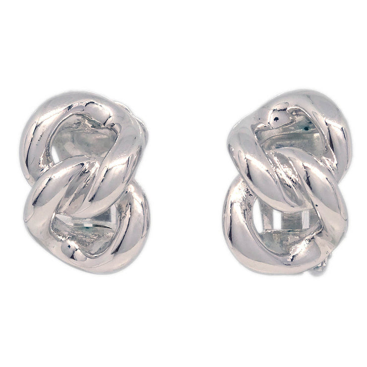 Christian Dior Earrings Clip-On Silver