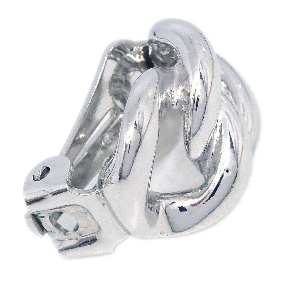 Christian Dior Earrings Clip-On Silver