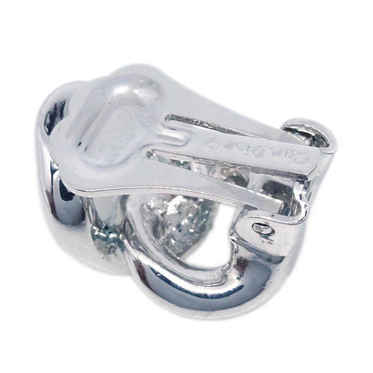 Christian Dior Earrings Clip-On Silver