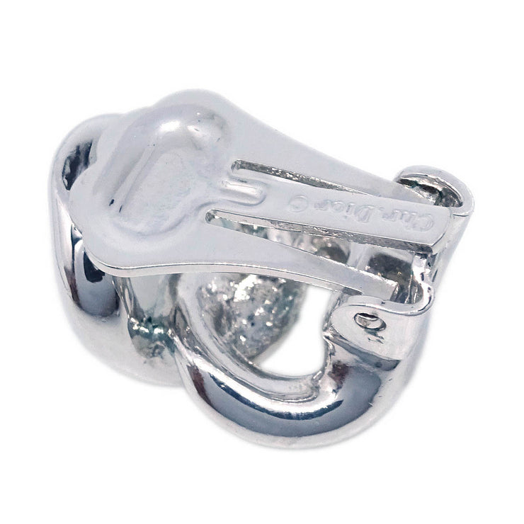 Christian Dior Earrings Clip-On Silver