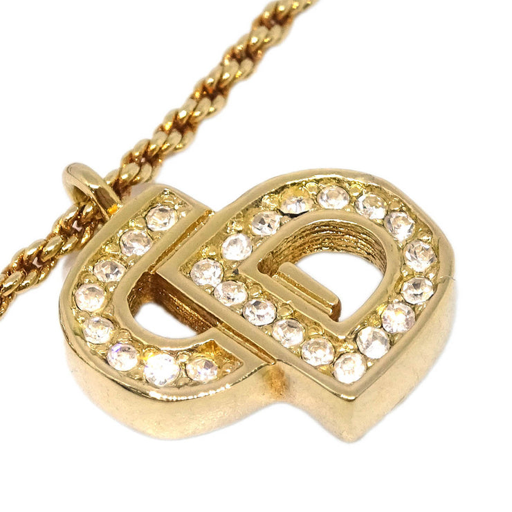 Christian Dior Bracelet Gold Rhinestone