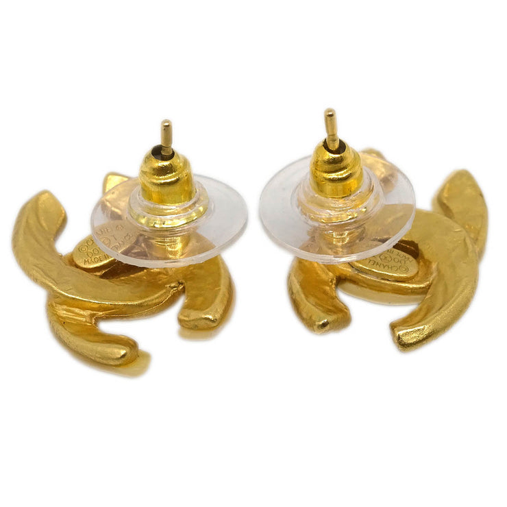 Chanel Piercing Earrings Gold CC 00T