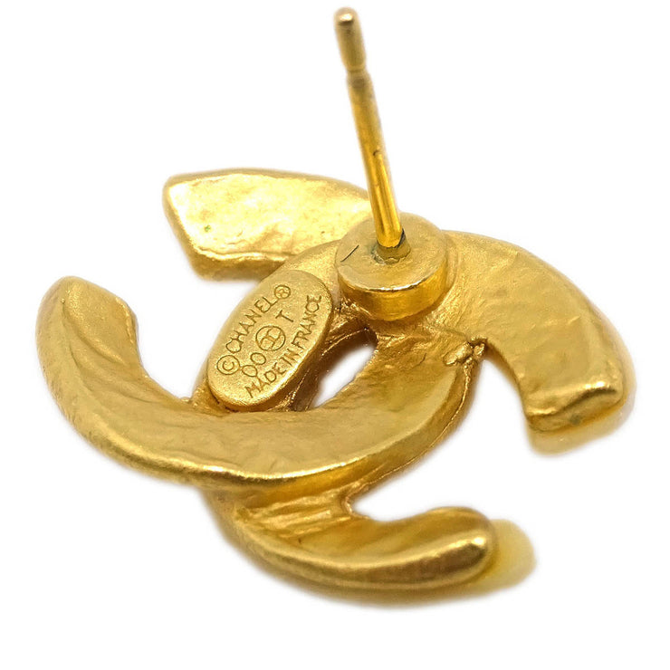 Chanel Piercing Earrings Gold CC 00T