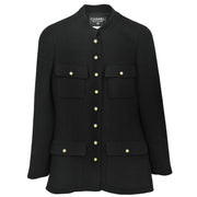 Chanel 1996 Single Breasted Jacket Black #38