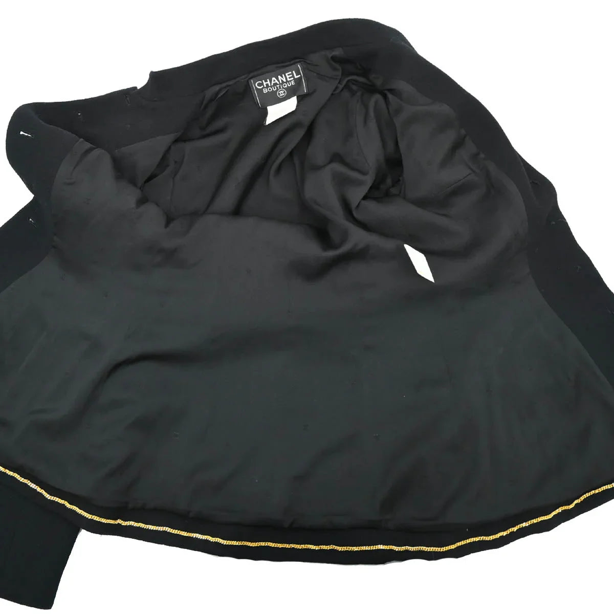 Chanel 1996 Single Breasted Jacket Black #38