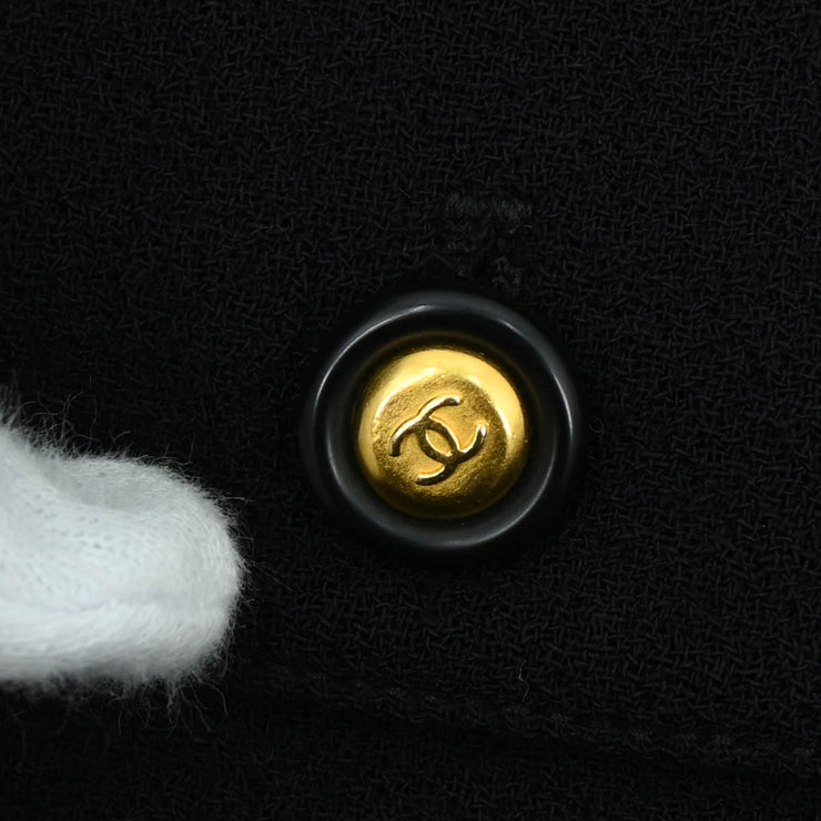 Chanel 1996 Single Breasted Jacket Black #38