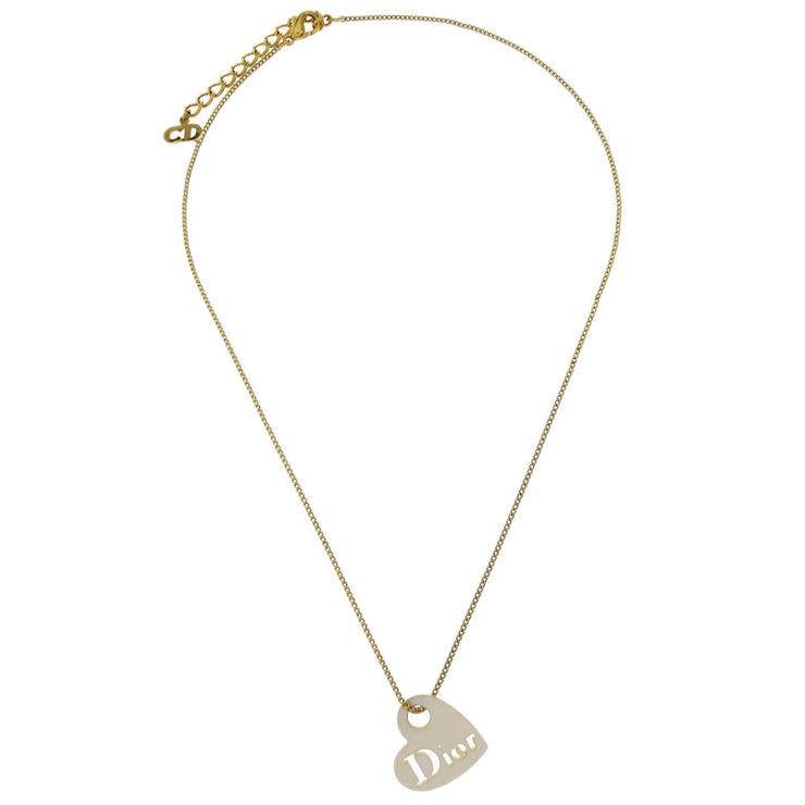Christian Dior Necklace Pendant Gold Shell