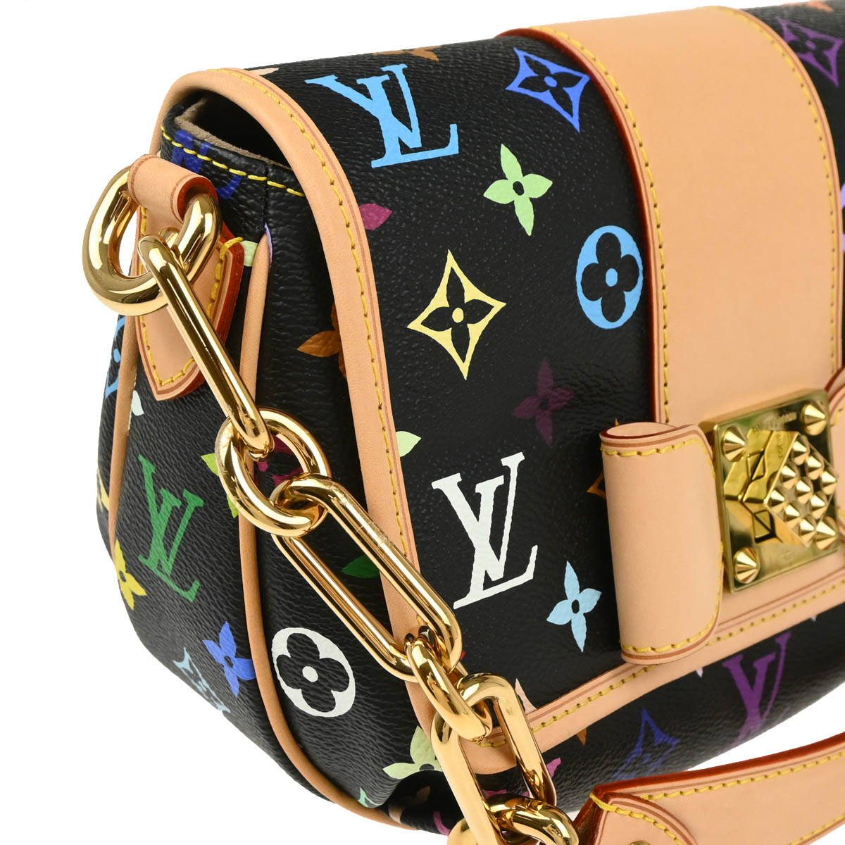 Louis Vuitton 2010 Black Monogram Multicolor Patty Handbag M40306