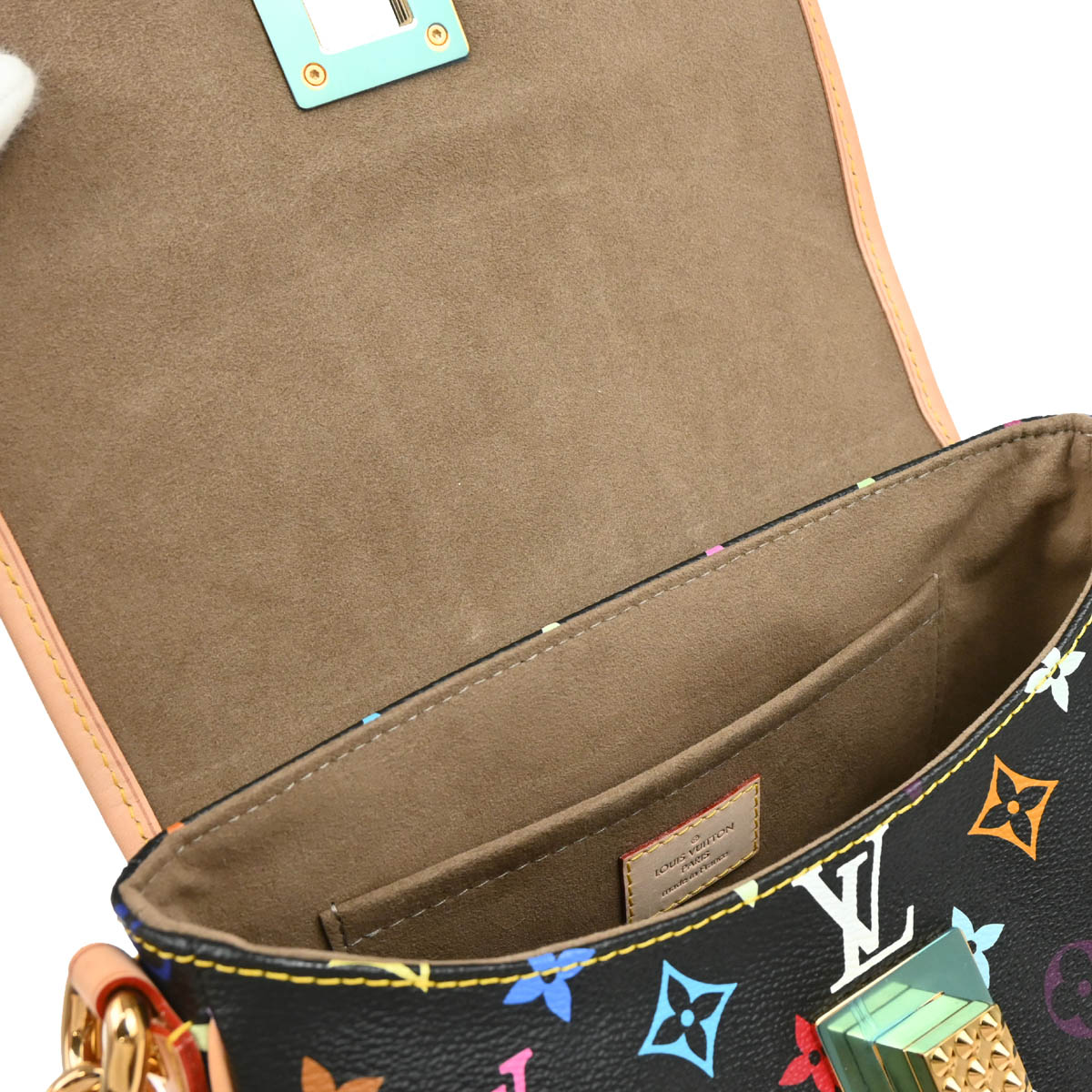 Louis Vuitton 2010 Black Monogram Multicolor Patty Handbag M40306