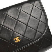 Chanel 1991-1994 Black Lambskin Shoulder Bag