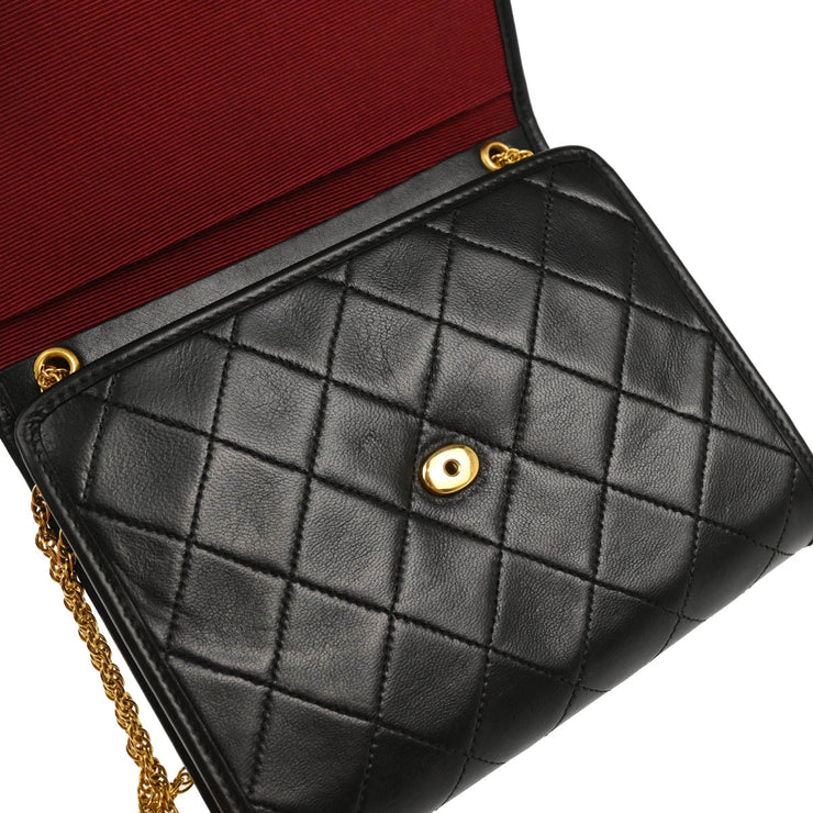 Chanel 1991-1994 Black Lambskin Shoulder Bag