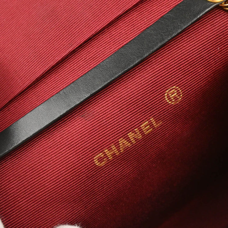 Chanel 1991-1994 Black Lambskin Shoulder Bag