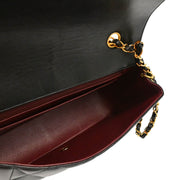 Chanel 1994-1996 Black Lambskin Medium Diana Shoulder Bag