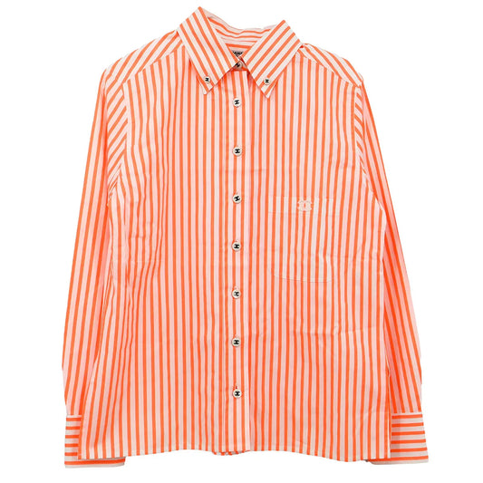 Chanel Blouse Shirt Orange #40