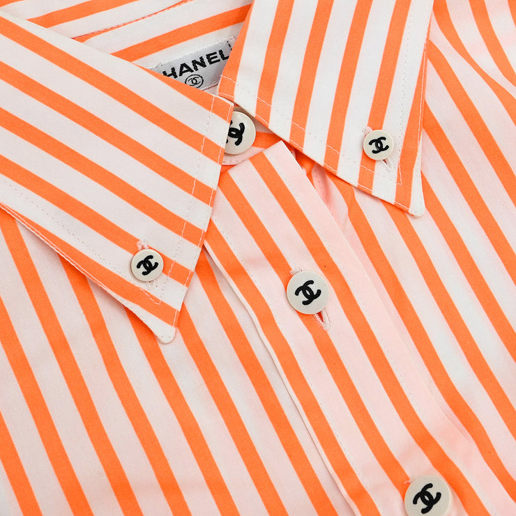 Chanel Blouse Shirt Orange #40