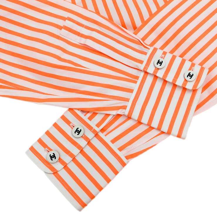 Chanel Blouse Shirt Orange #40
