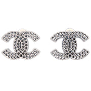 Chanel CC Earrings Clip-On Silver 03P