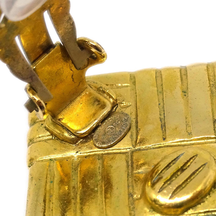 Chanel Chanel Rhombus Earrings Clip-On Gold 96P
