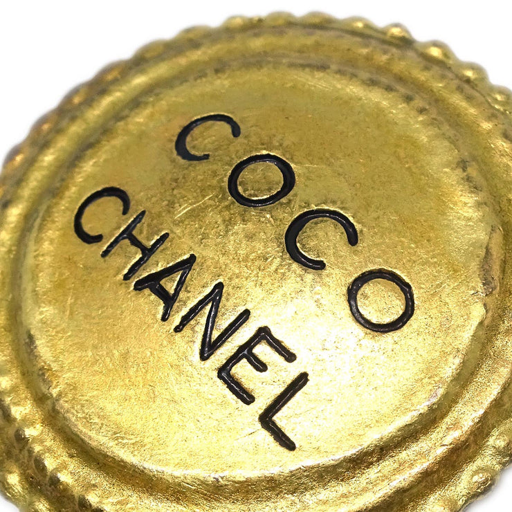 Chanel Button Earrings Clip-On Gold 94A
