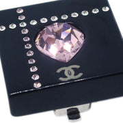 Chanel Square Earrings Clip-On Black Rhinestone 04A