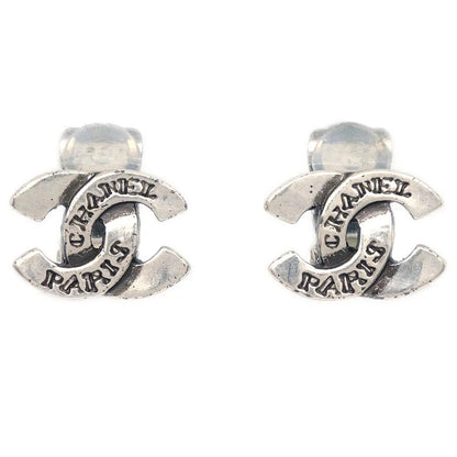 Chanel CC Earrings Clip-On Silver 99A