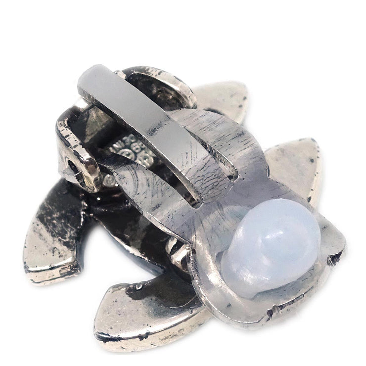 Chanel CC Earrings Clip-On Silver 99A