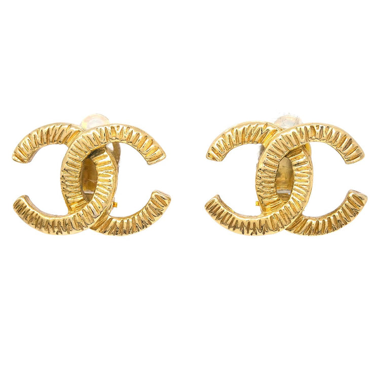Chanel Gold CC Earrings Clip-On
